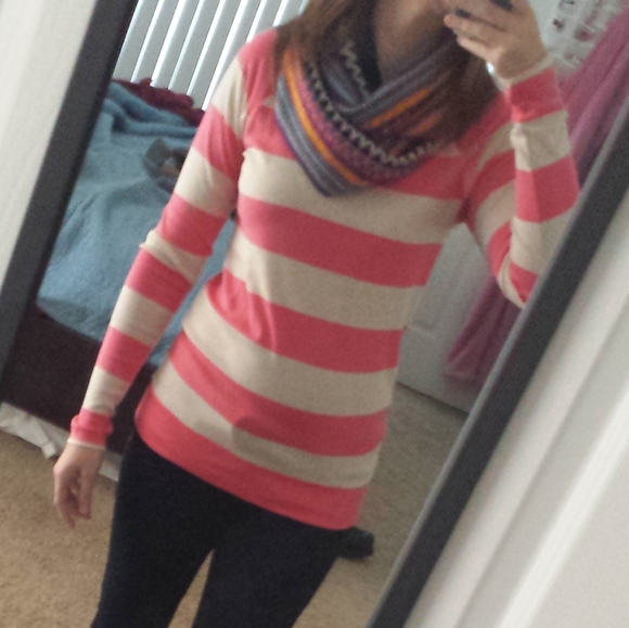 🔥Sale 2 for $15🔥Gap Bowery pink tan stripe ST - Picture 8 of 8